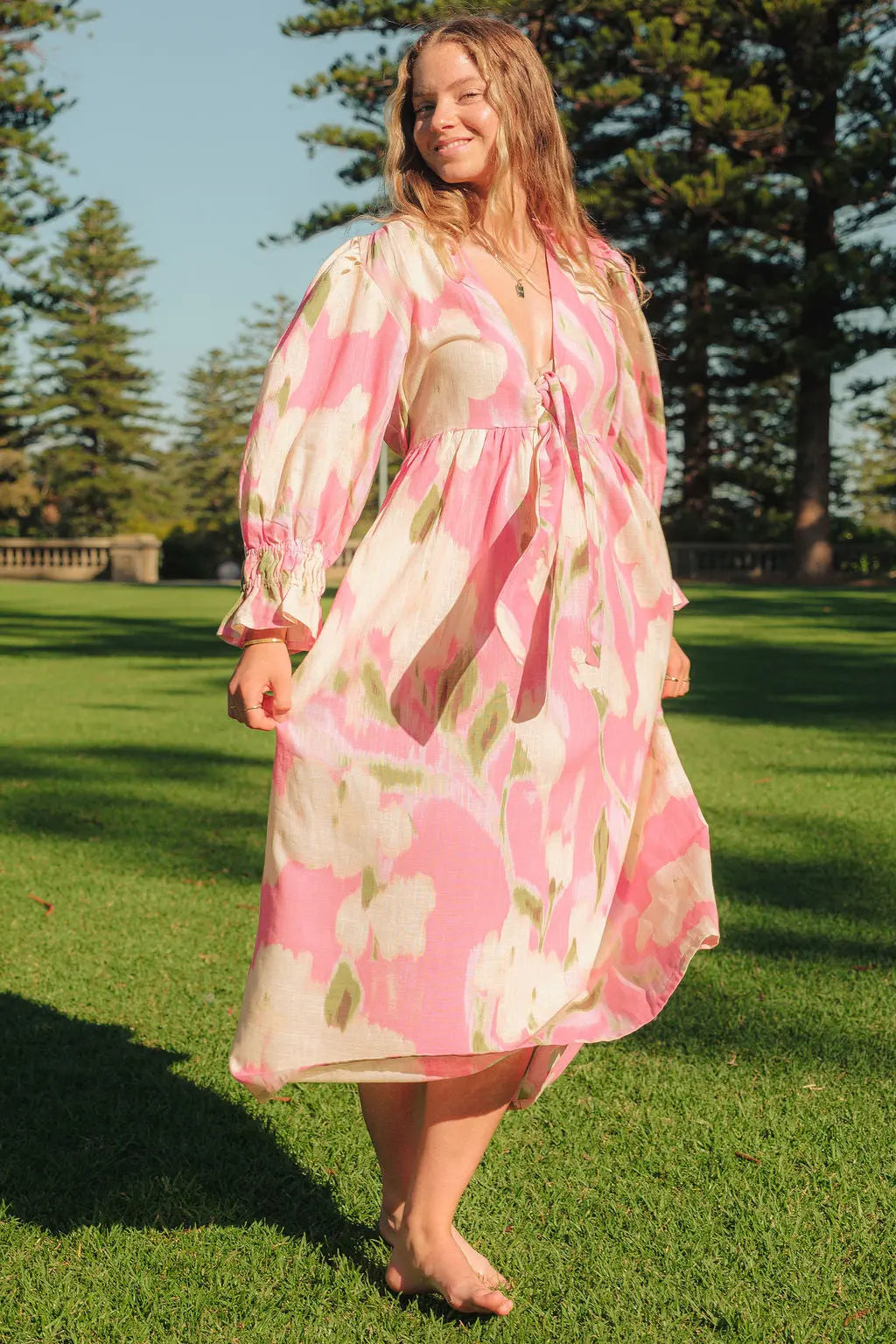 Lara Front Bow Tie Dress Naree Clothing