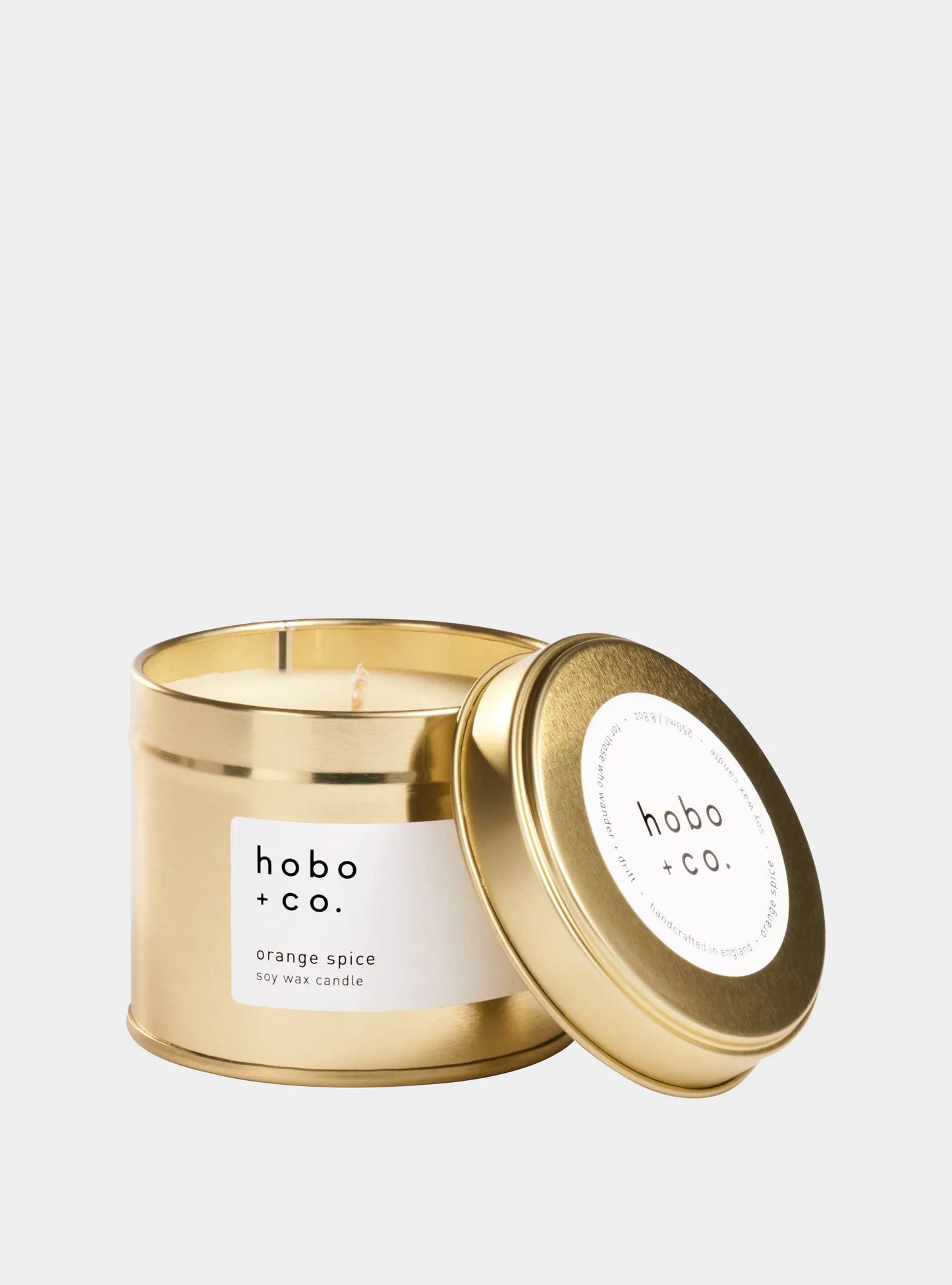 Large Gold Tin Orange Spice Candle hobo + co.