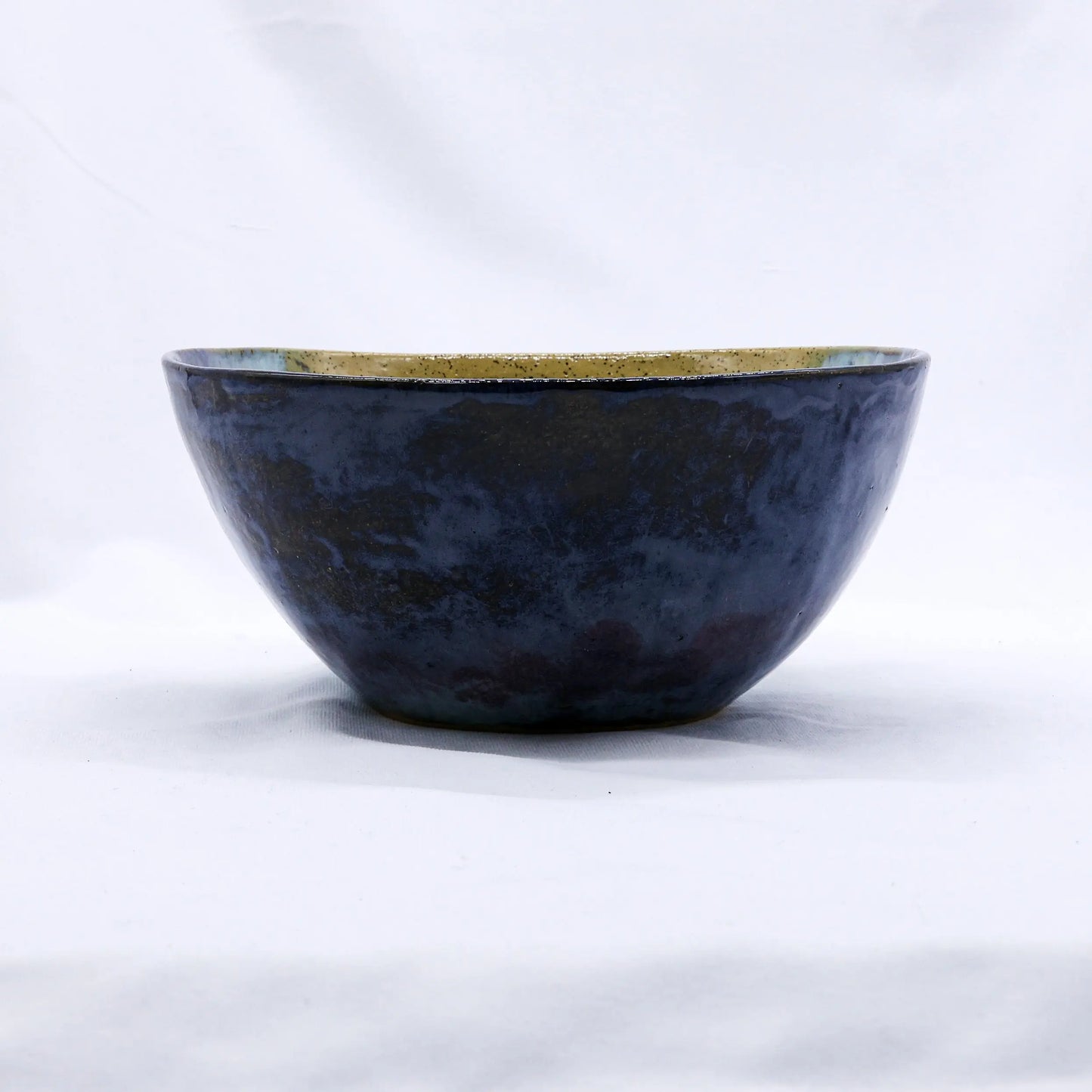 Large Ochre Tide Speckle Handmade Ceramic Stoneware Dinner Bowl Ribera Handmade Ceramics