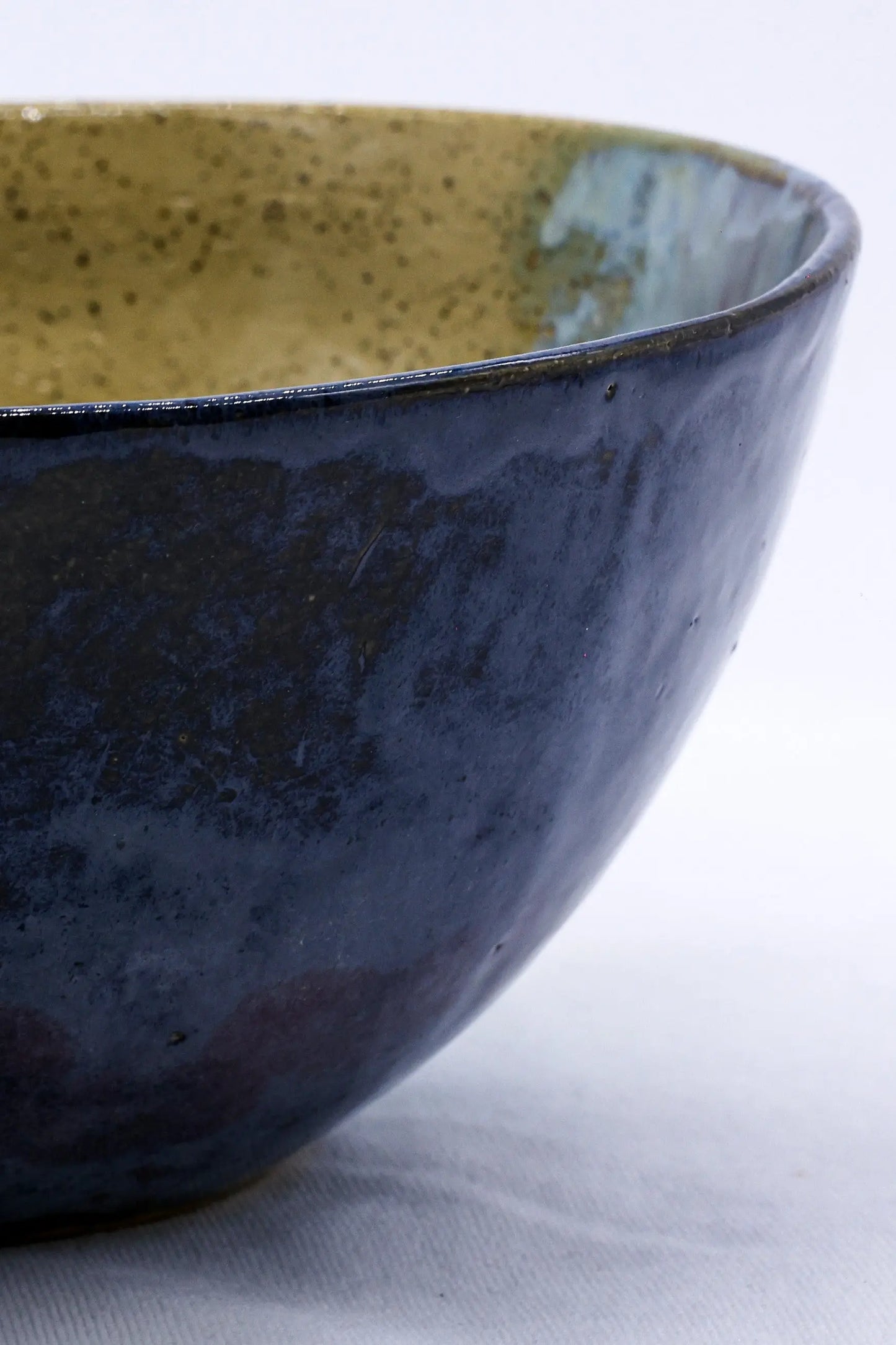 Large Ochre Tide Speckle Handmade Ceramic Stoneware Dinner Bowl Ribera Handmade Ceramics