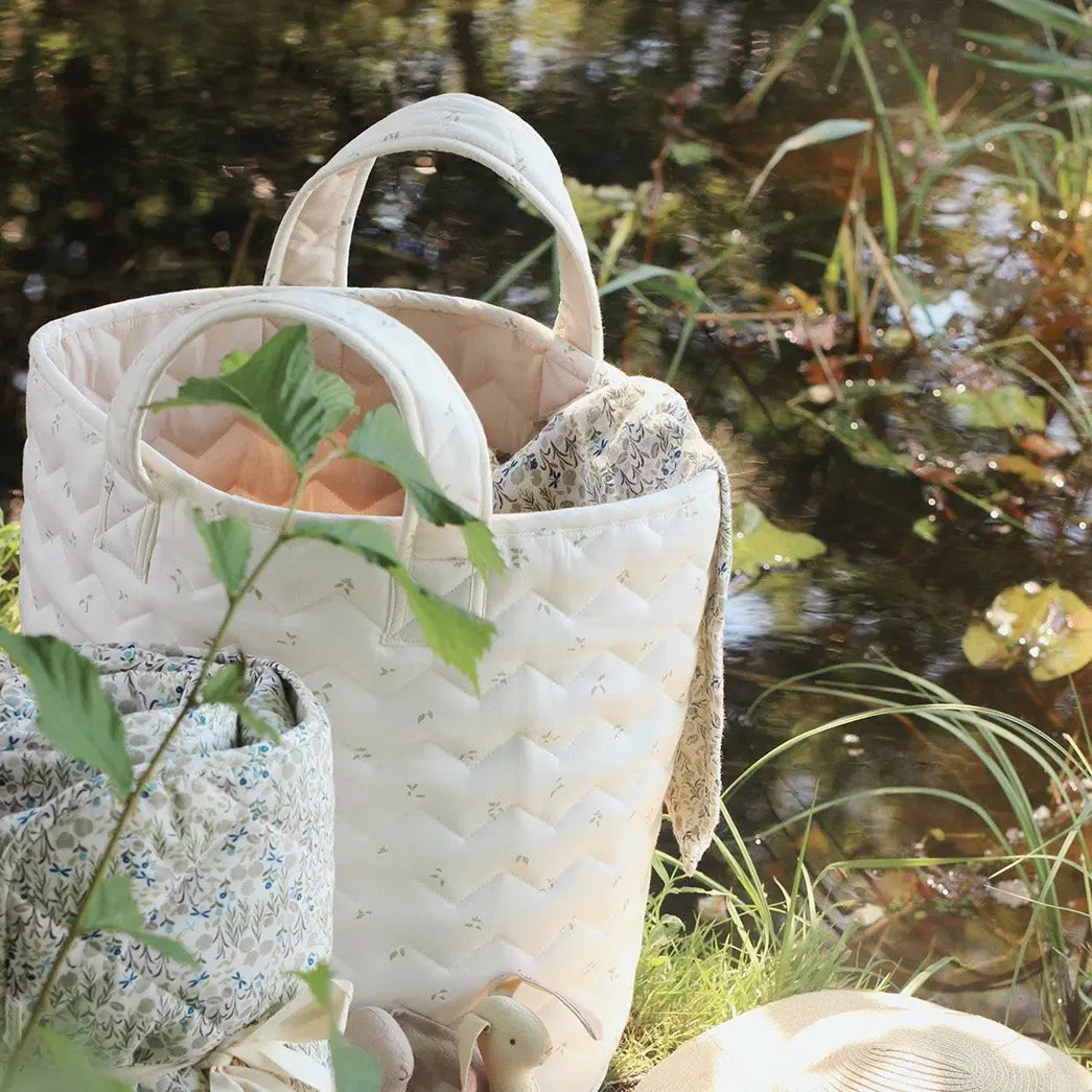 Large Quilted Storage Basket - Nettle Scatter Avery Row