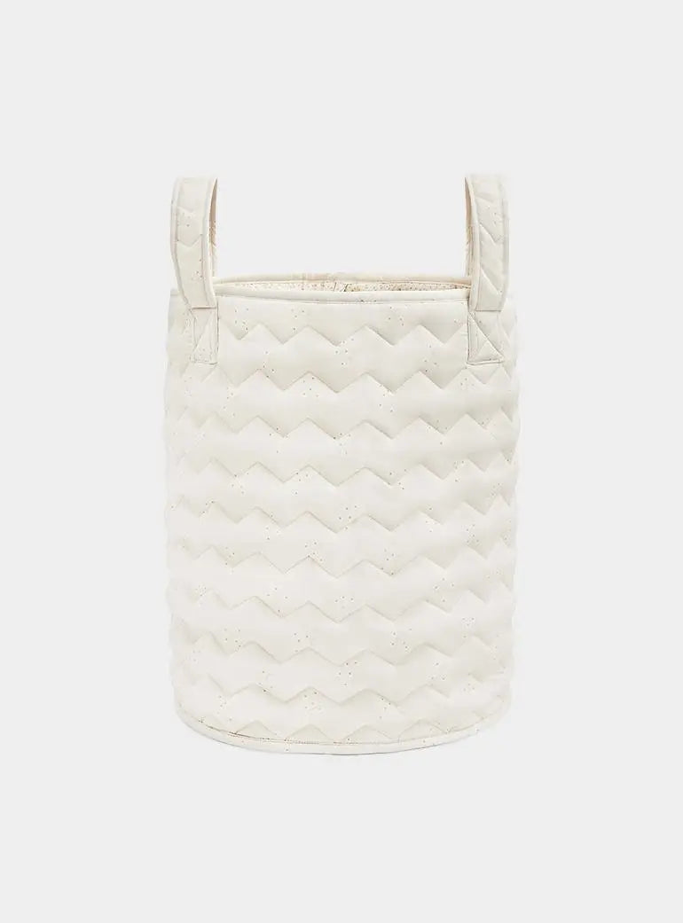 Large Quilted Storage Basket - Wild Chamomile Avery Row