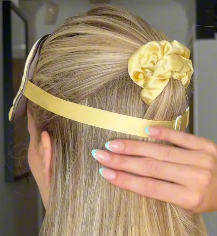 Large Silk Scrunchie Set Panna Cotta NOKAYA