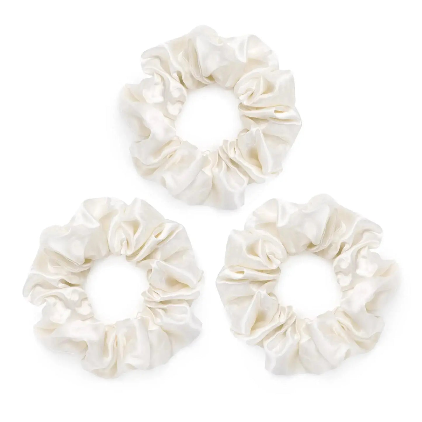 Large Silk Scrunchies Pack of 3 Silk Works London