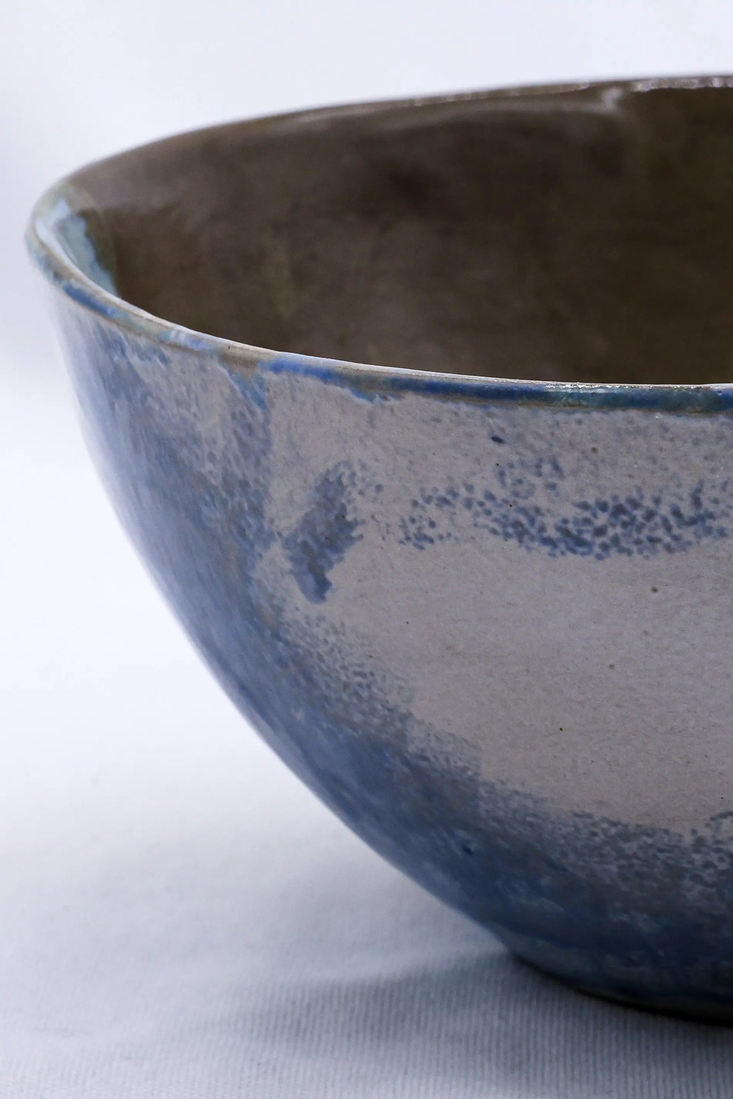 Large Stone Reef Blue Handmade Ceramic Stoneware Dinner Bowl Ribera Handmade Ceramics