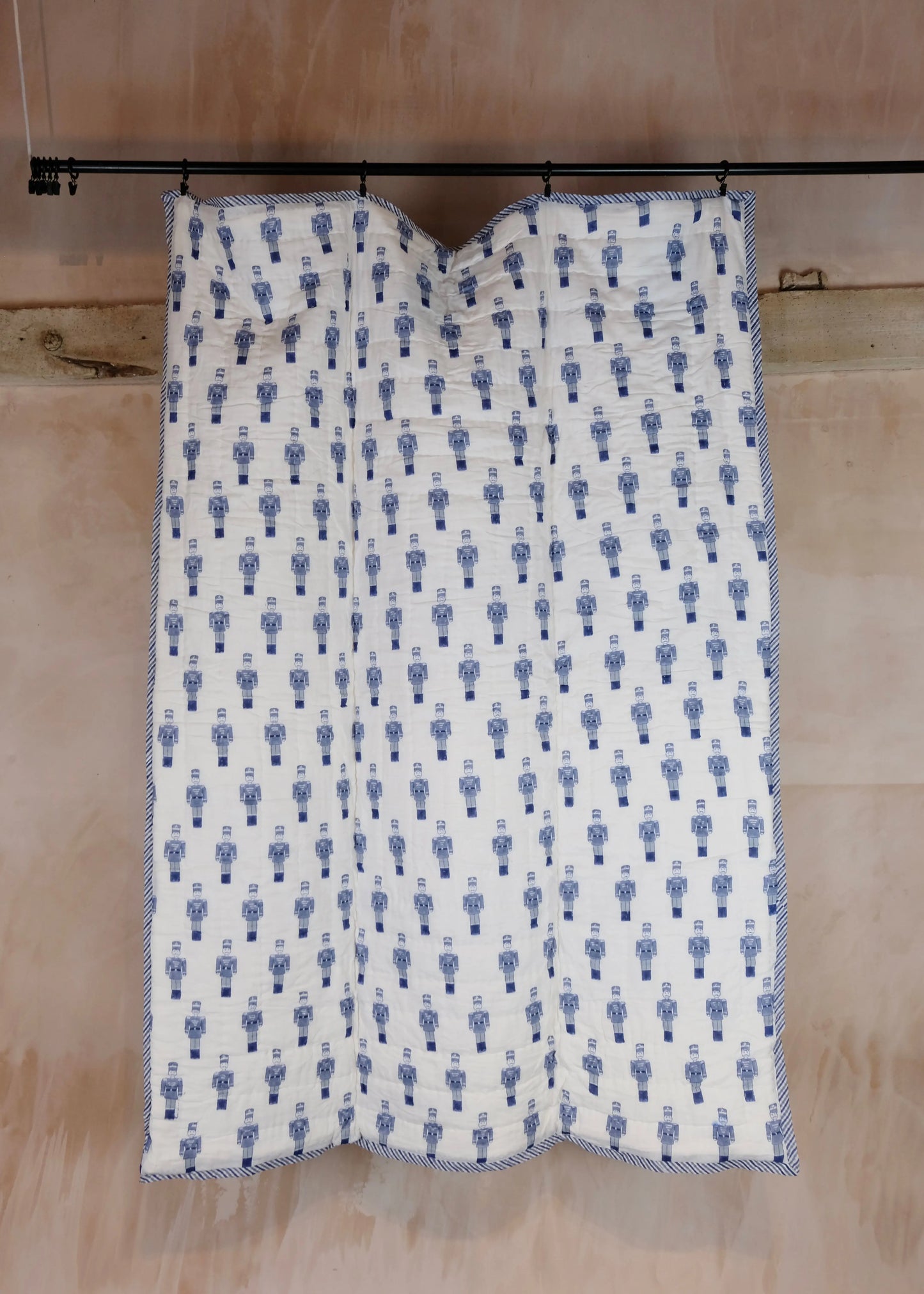 Large Toy Soldier Cot / Toddler Quilt Kapara London