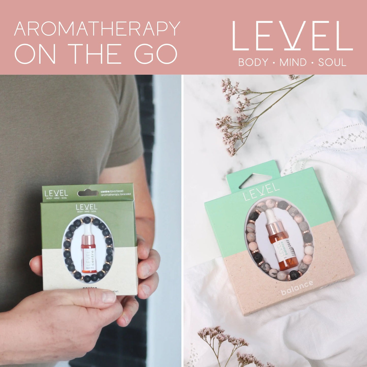 Lava Bead Aromatherapy Bracelet Set - Balance & Centre SMUG