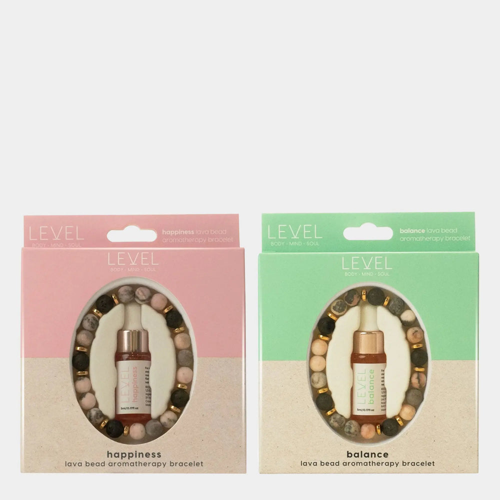 Lava Bead Aromatherapy Bracelet Set - Balance & Happiness SMUG