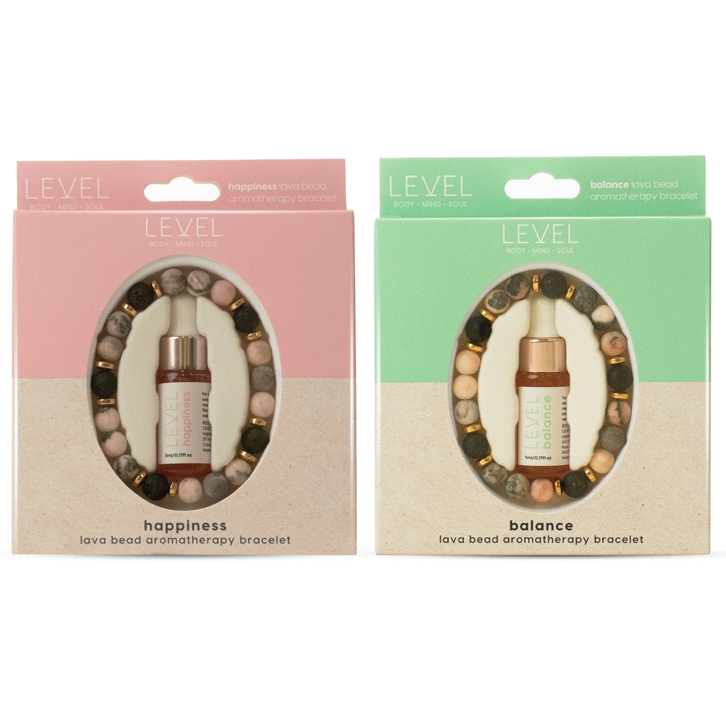 Lava Bead Aromatherapy Bracelet Set - Balance & Happiness SMUG