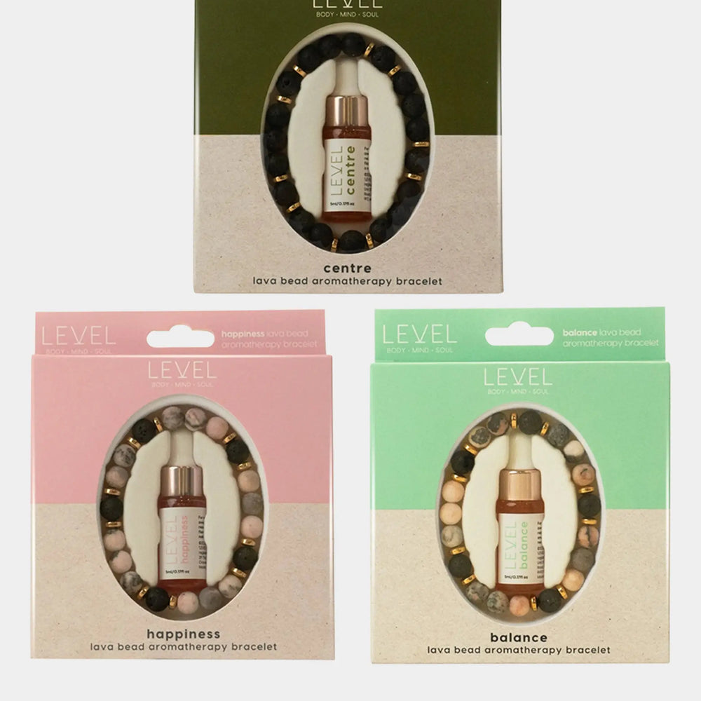 Lava Bead Aromatherapy Bracelet Set - Happiness, Centre & Balance SMUG