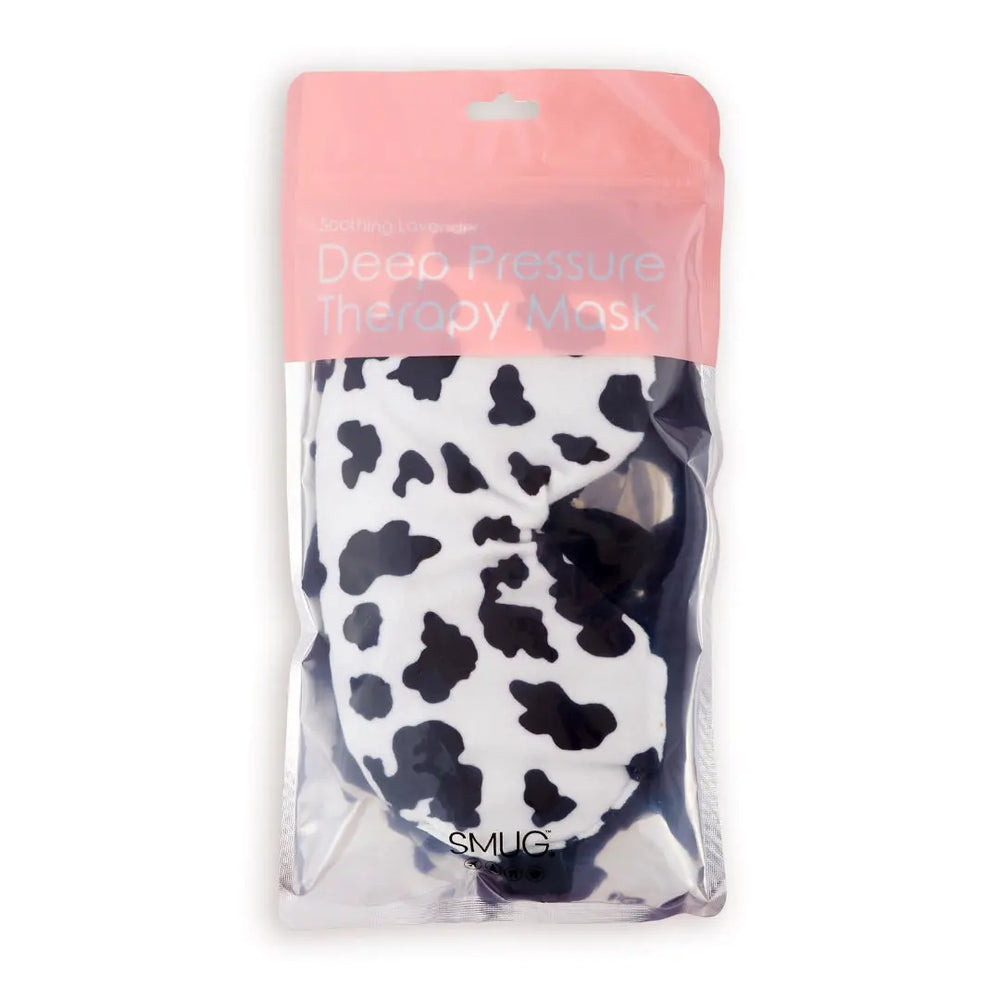 Lavender Deep Pressure Therapy Eye Mask - Cow Print SMUG