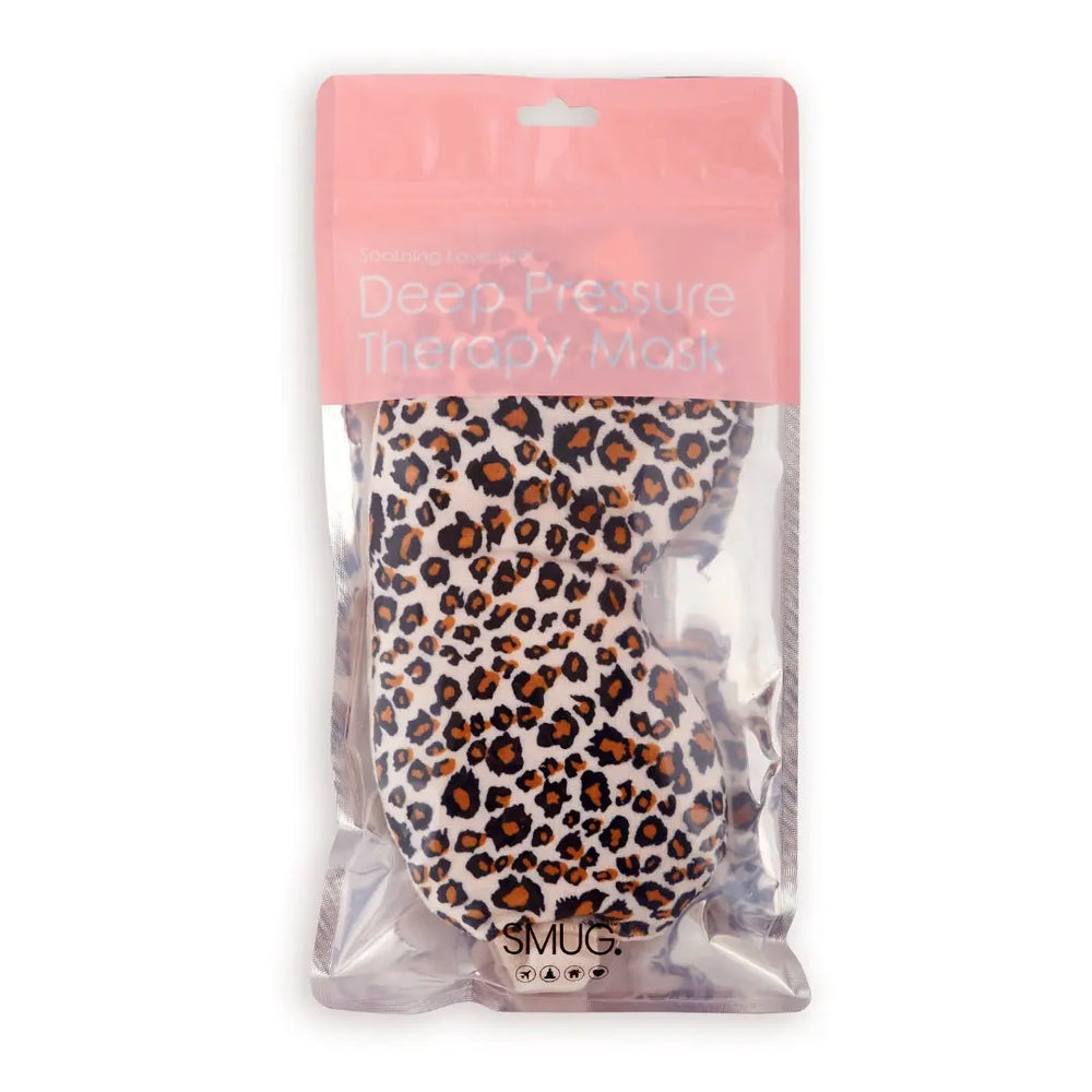 Lavender Deep Pressure Therapy Eye Mask - Leopard Print SMUG