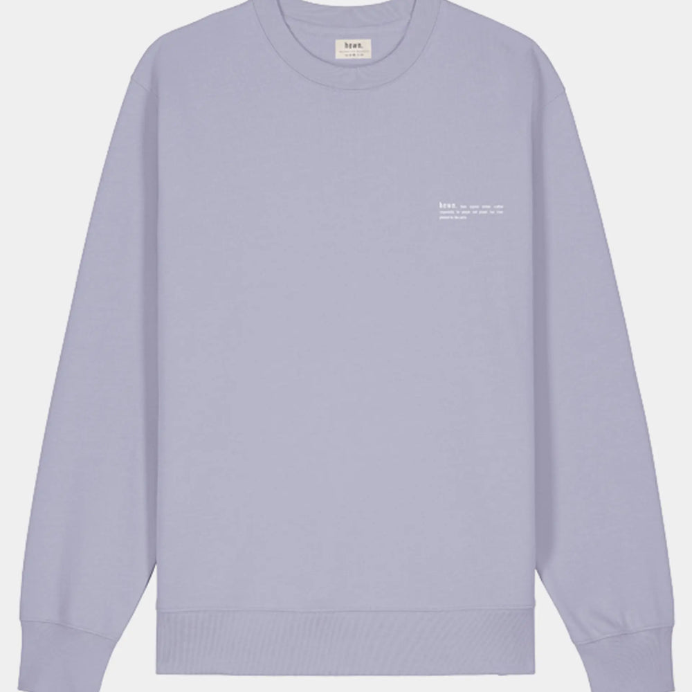 Lavender Womens Organic Cotton Relaxed-Fit Sweatshirt hewn.