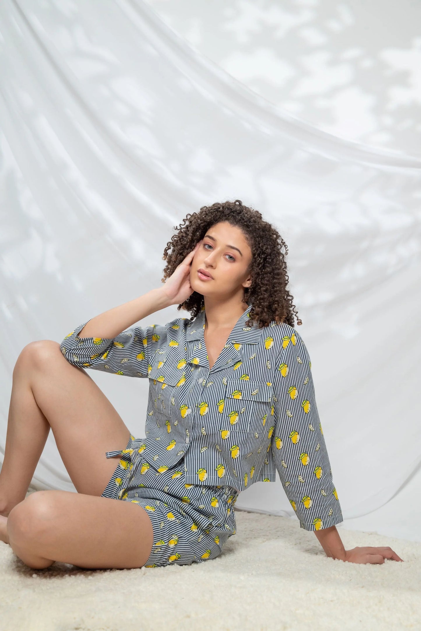 Lazy Lemons Women's Pyjama Short Set Nidra