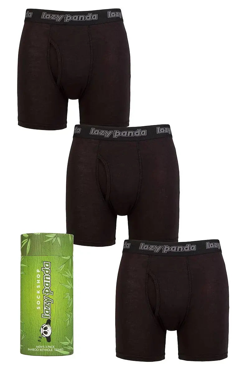 Lazy Panda Bamboo Boxer Shorts Black LazyPanda