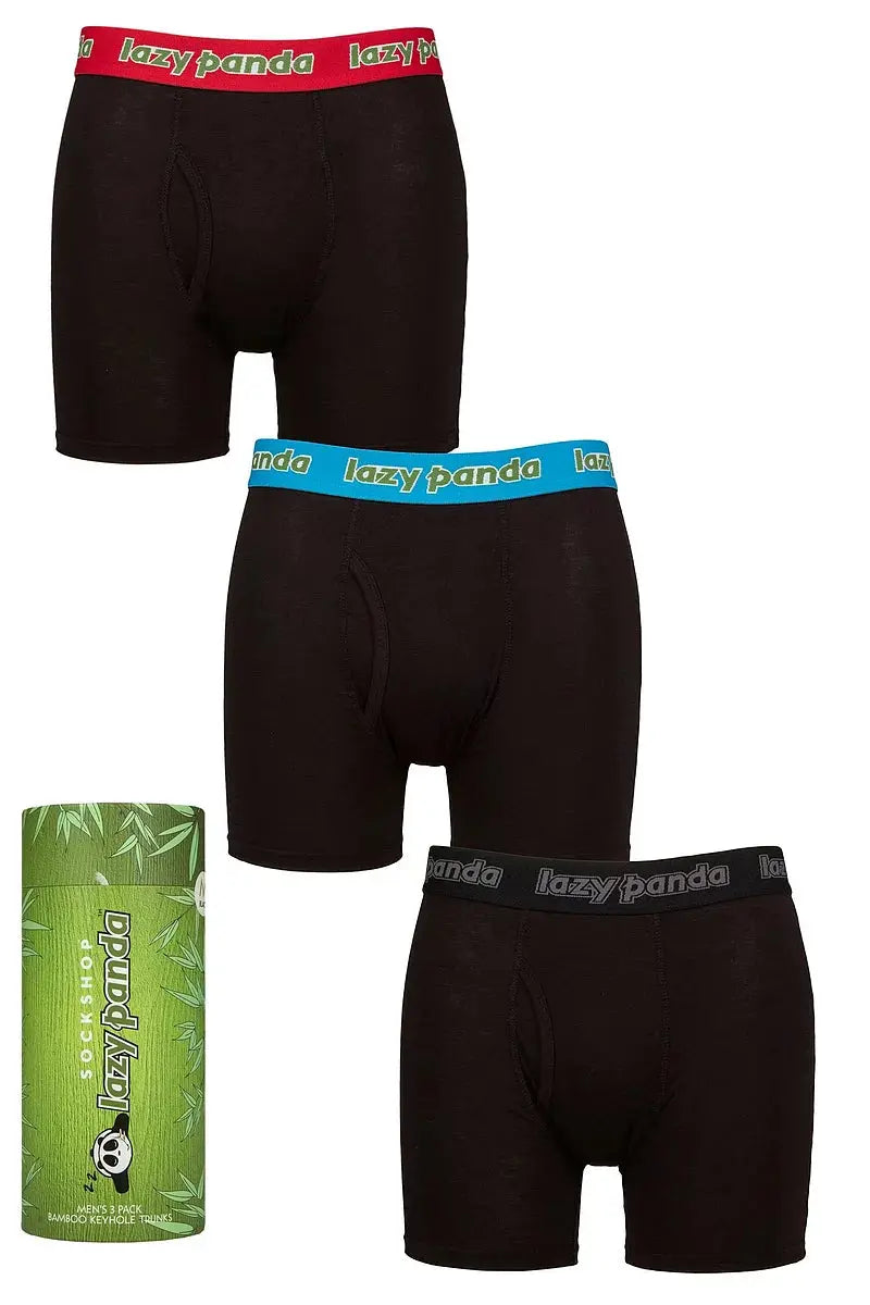 Lazy Panda Bamboo Boxer Shorts Black Red Blue LazyPanda
