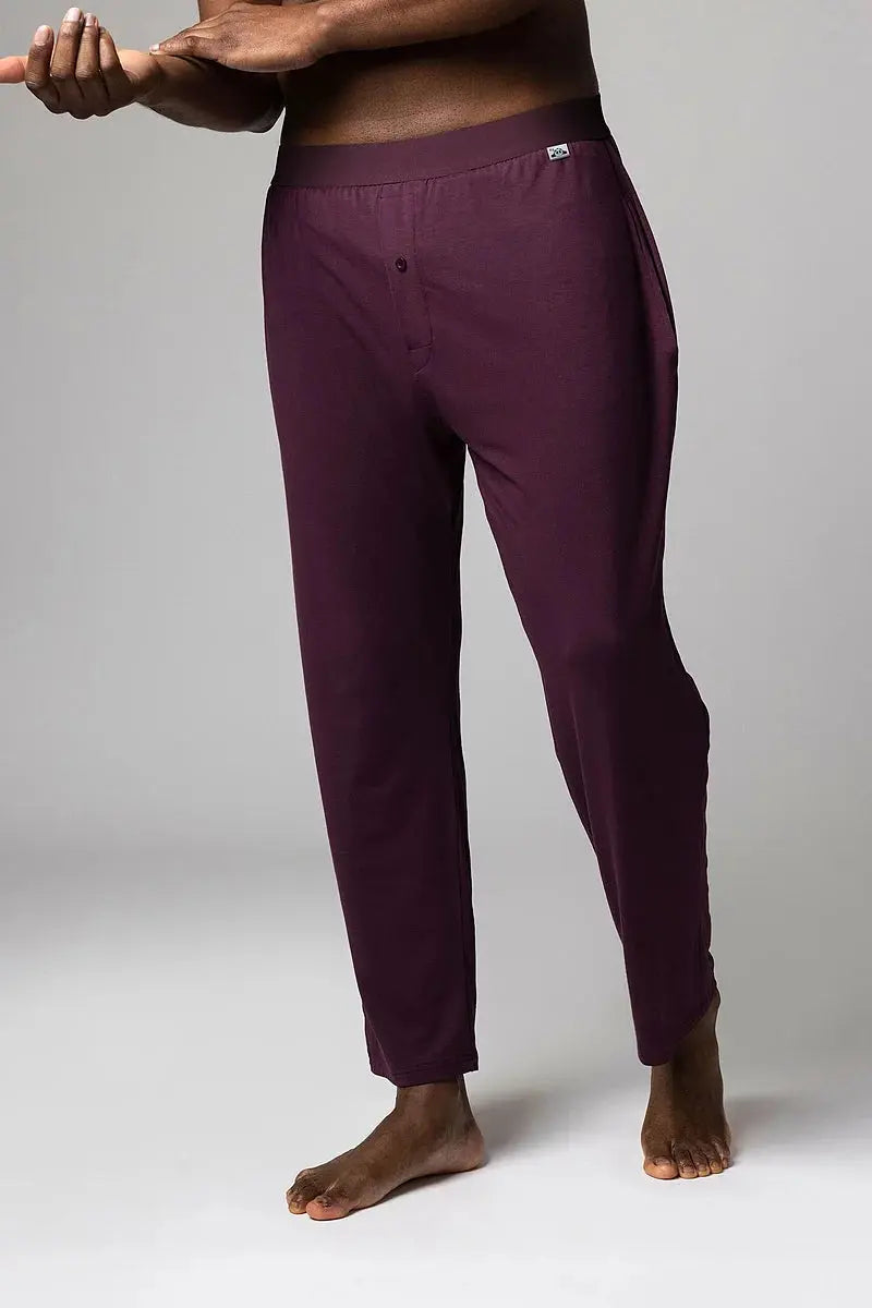 Lazy Panda Bamboo Loungewear Classic Bottoms Burgundy LazyPanda