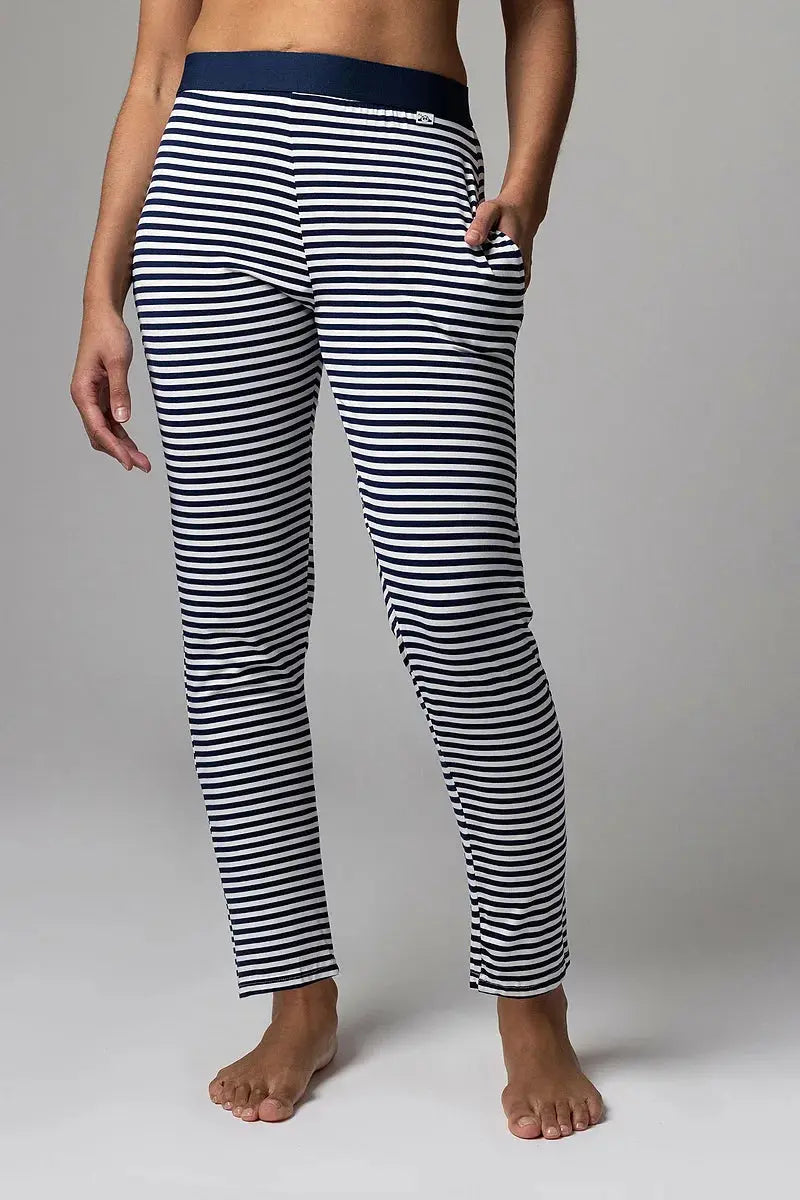 Lazy Panda Bamboo Loungewear Classic Bottoms Navy Stripe Classic Bottoms LazyPanda