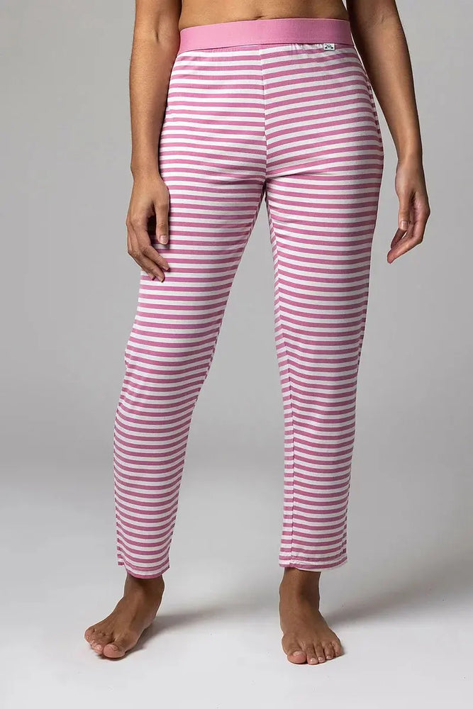 Lazy Panda Bamboo Loungewear Classic Bottoms Pink Stripe Classic Bottoms LazyPanda