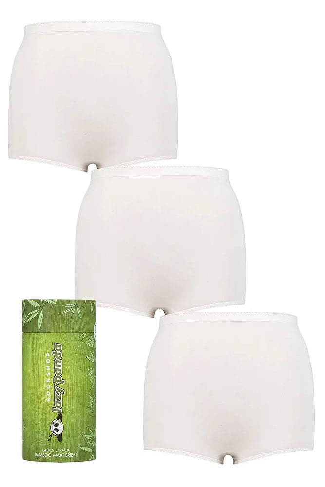 Lazy Panda Bamboo Maxi Briefs White LazyPanda
