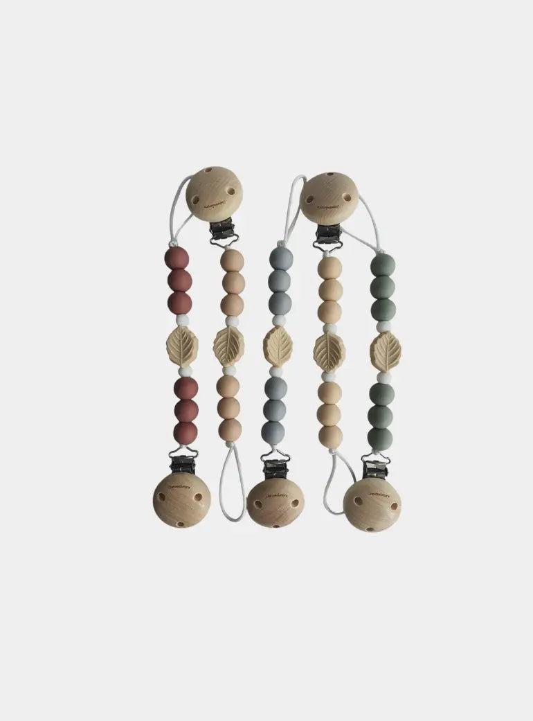 Leaf Silicone Pacifier Teething Clip Chewies&more