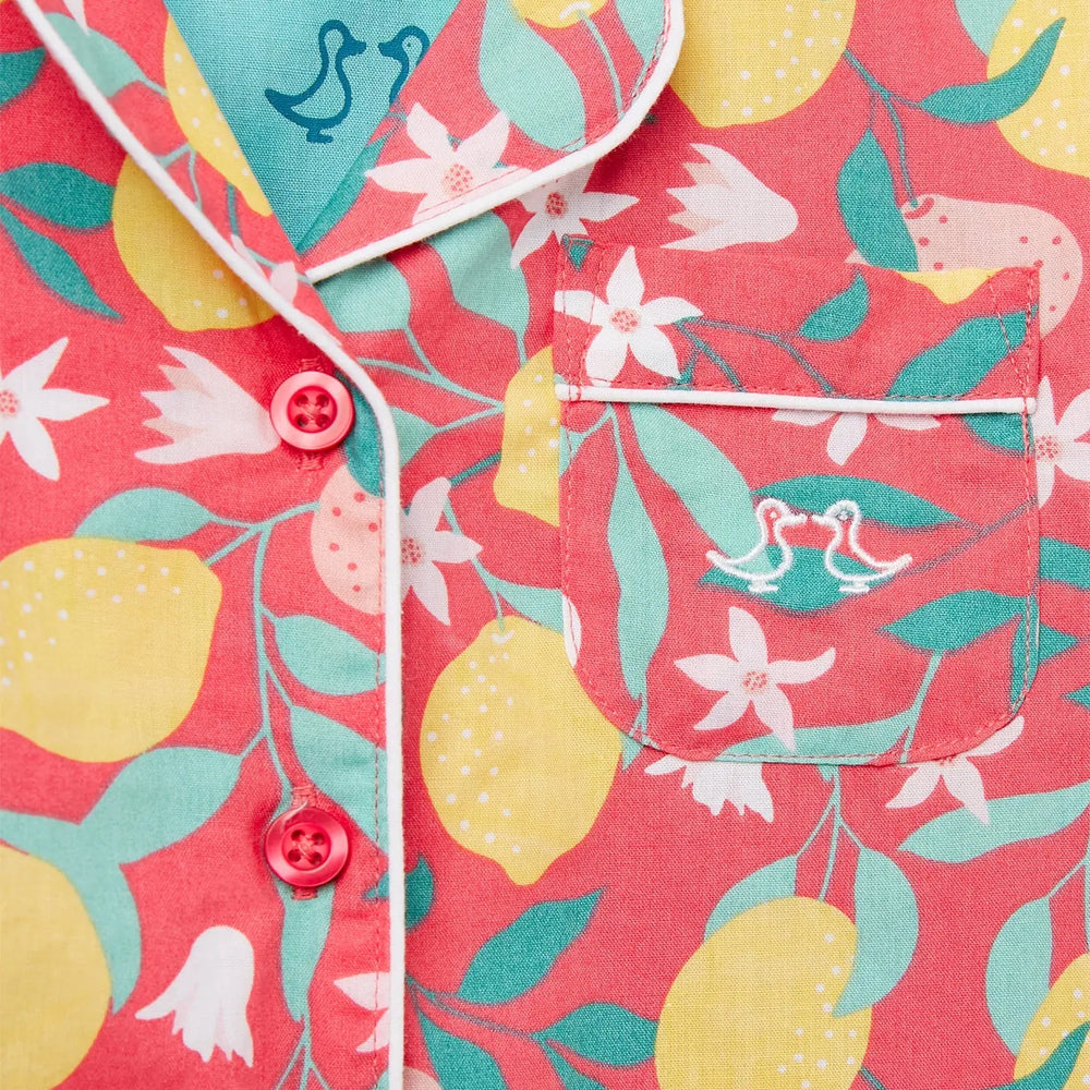 Lemon Grove Girls Button Up Pyjamas Luca and Rosa
