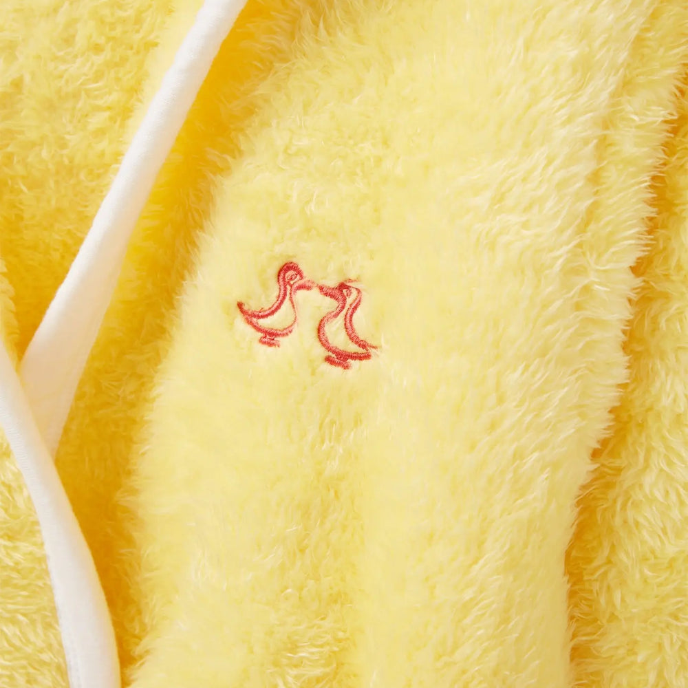 Lemon Grove Yellow Girls Fleece Dressing Gown Luca and Rosa