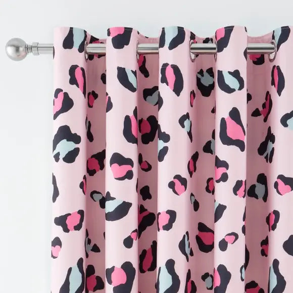 Leopard Blackout Eyelet Curtains Dunelm