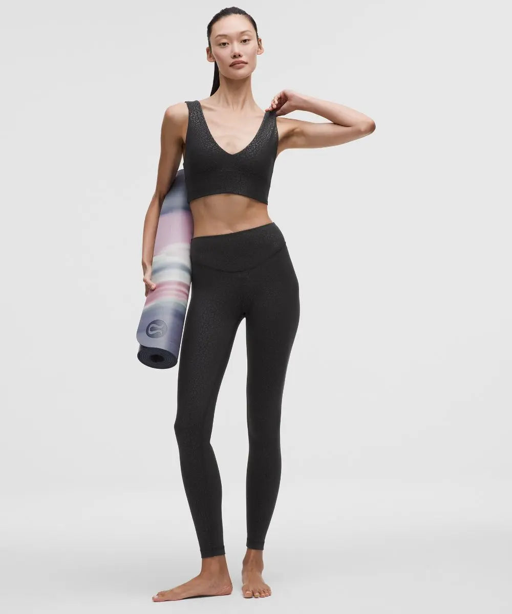 Leopardo Shift Micro Emboss Black Women's Wunder Under SmoothCover High-Rise Tight 28" Lululemon