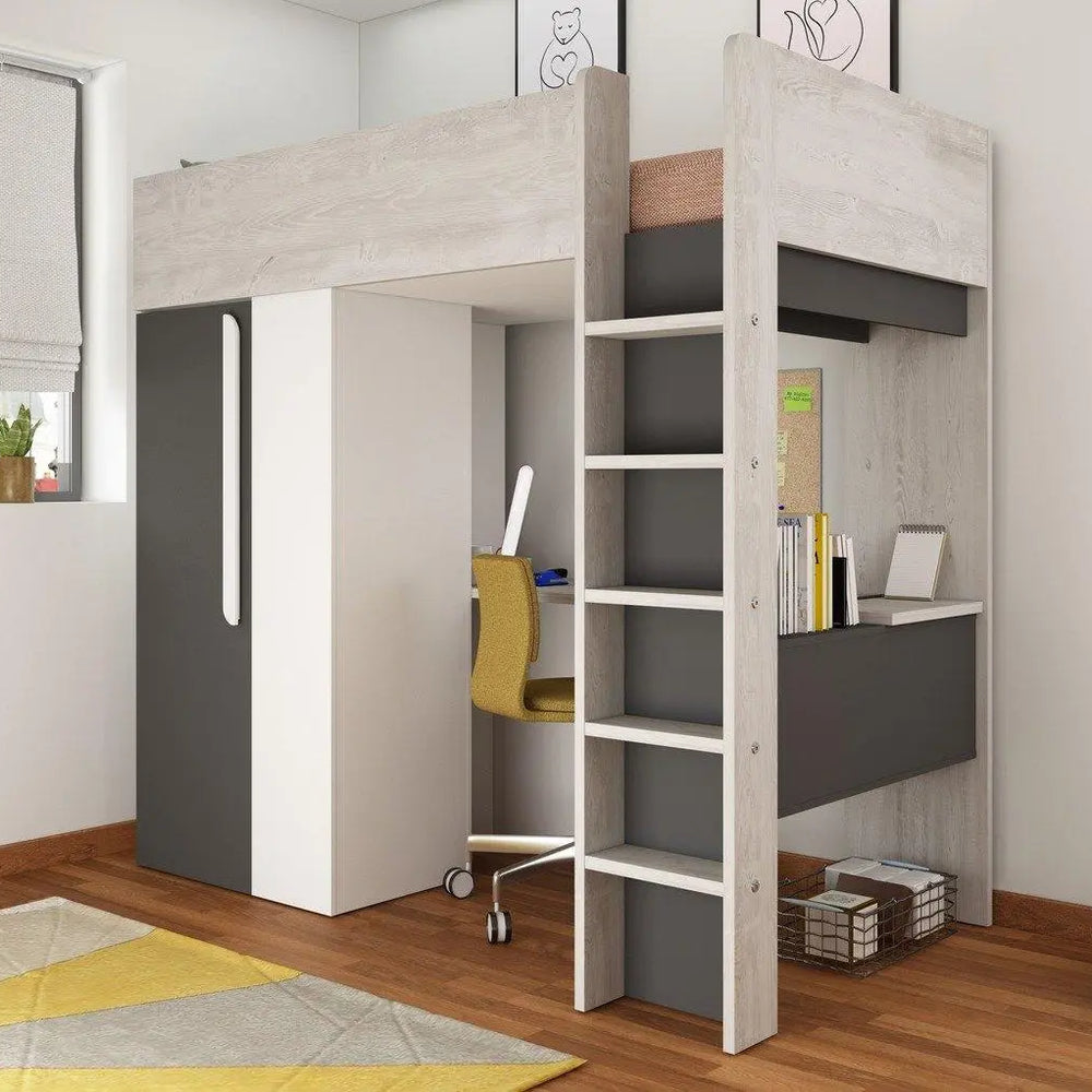 Liam High Sleeper - White Dreams