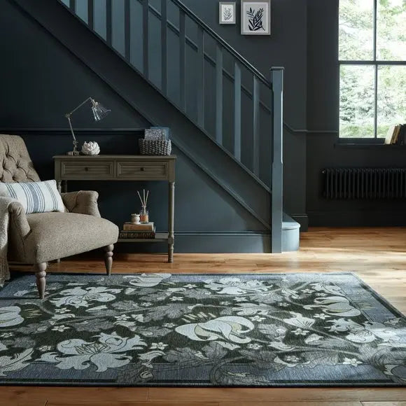 Liana Floral Chenille Rug Dunelm