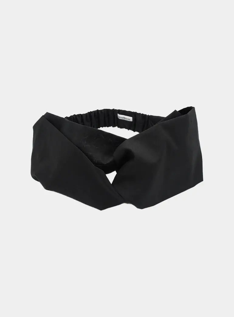 Liberty Black F Print Twist Headband Holme & Moss