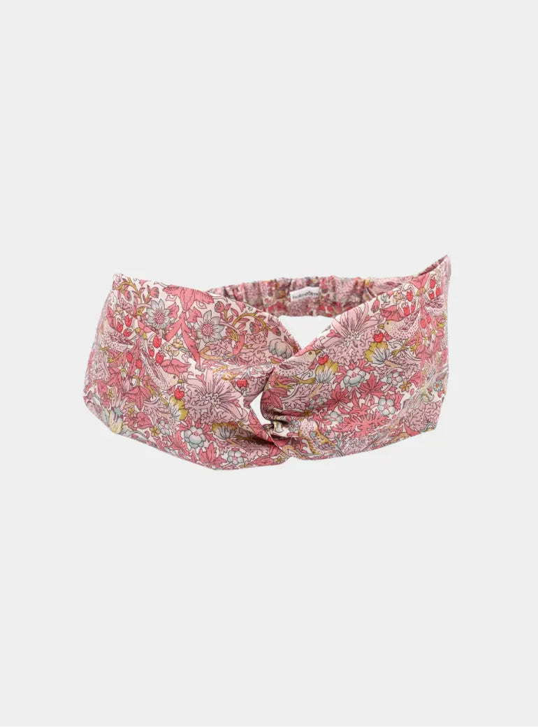Liberty Strawberry Thief Spring C Print Twist Headband Holme & Moss