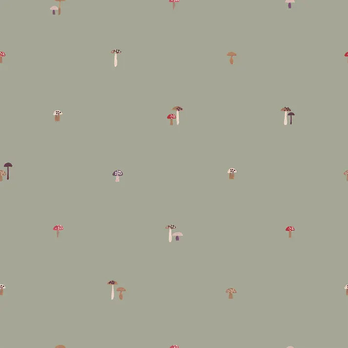Lichen Green Mushrooms Wallpaper Piglet