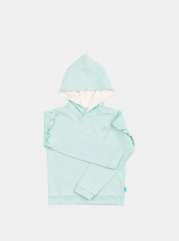 Light Blue Pull on Girls Hoodie Luca and Rosa