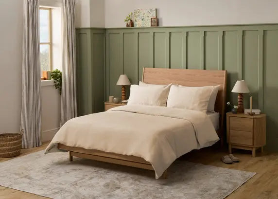 Light Cappuccino Cool Linen Bedding Set Simba