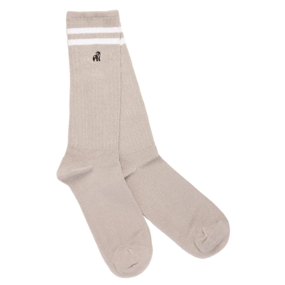Light Grey Athletic Bamboo Socks Swole Panda