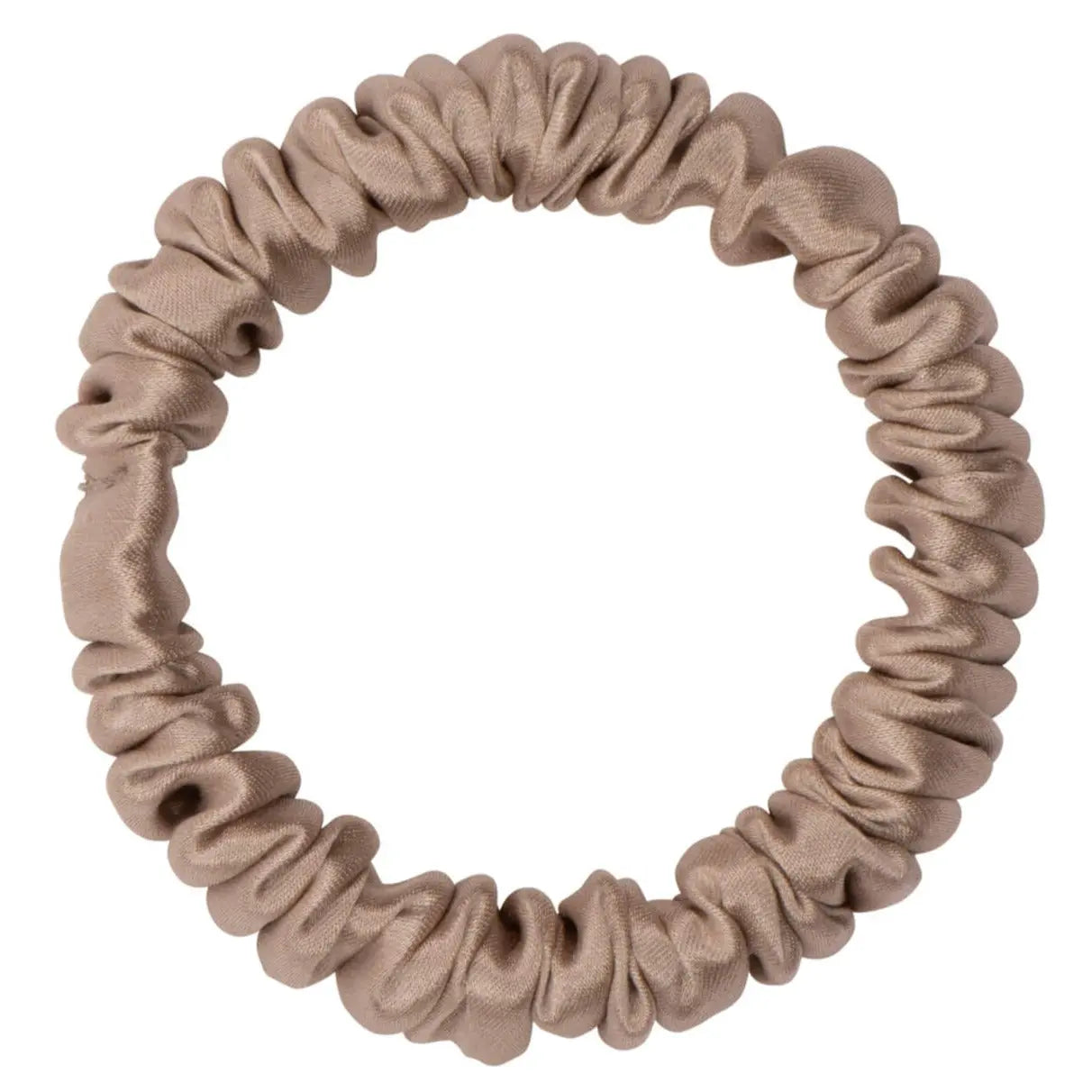 Light Tan Silk Scrunchie - Skinny DREAMSILK