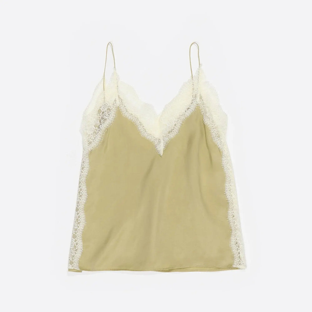 Light khaki lace strappy top Bimba y Lola UK