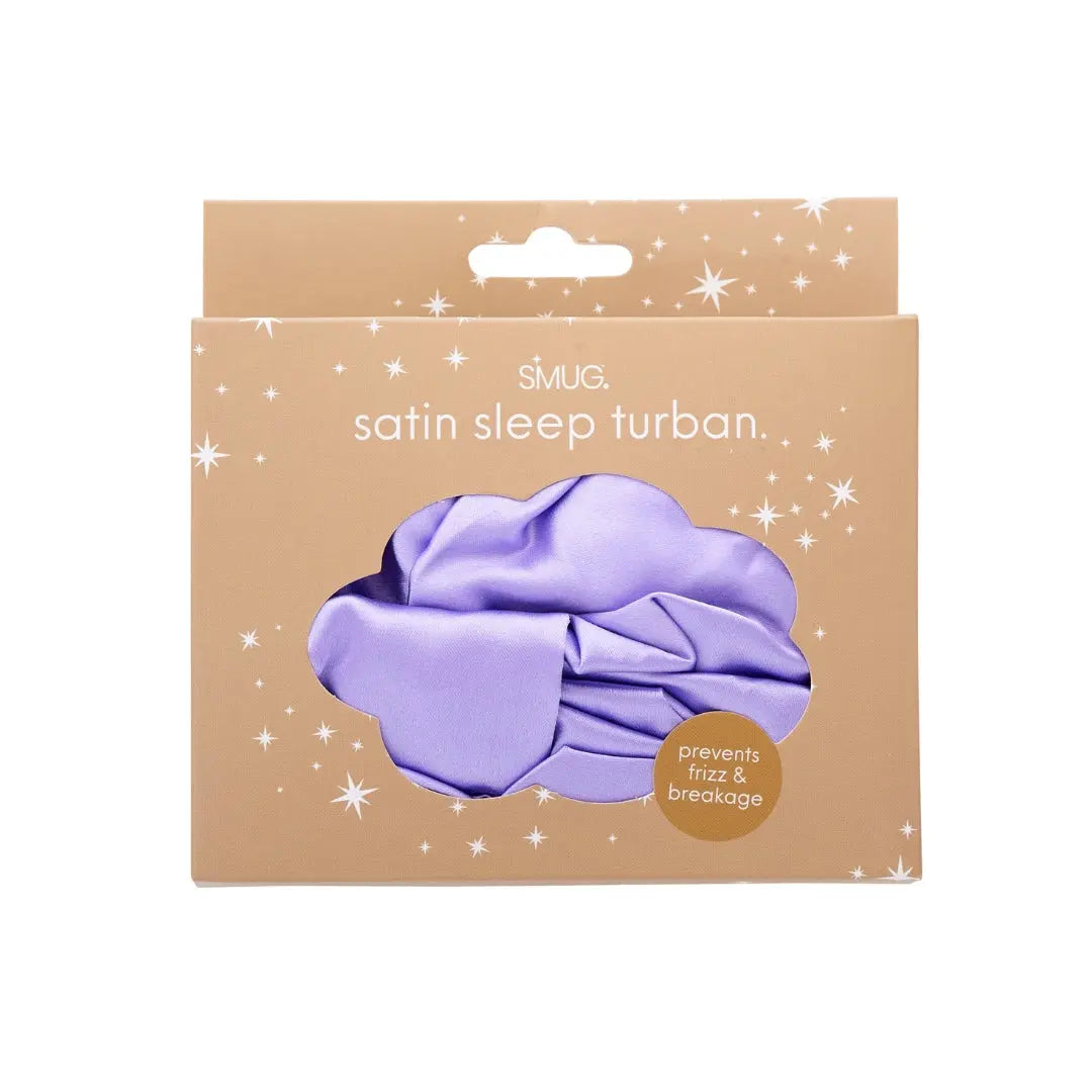 Lilac Satin Sleep Turban SMUG