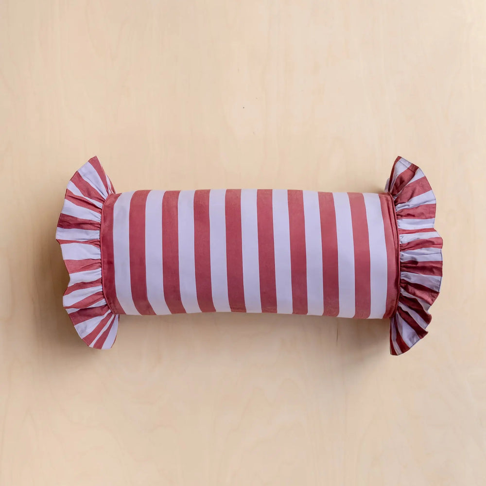 Lilac Stripe Cotton Cushion Cover TartanBlanketCo