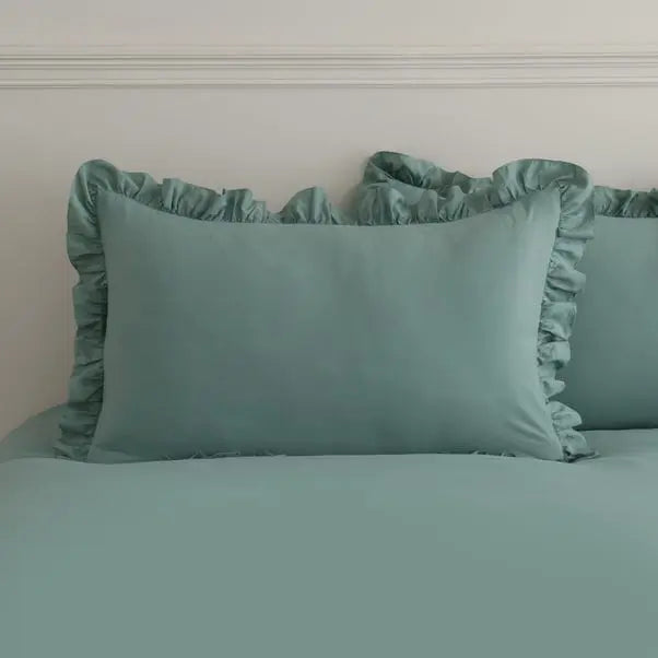 Lilypad Briona Frilled Edge Duvet Cover & Pillowcase Set Dunelm