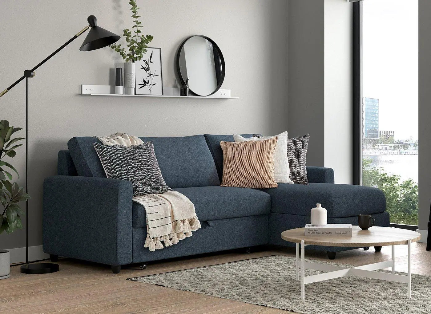 Limerick 3 Seat Corner Sofa Bed - Blue Dreams