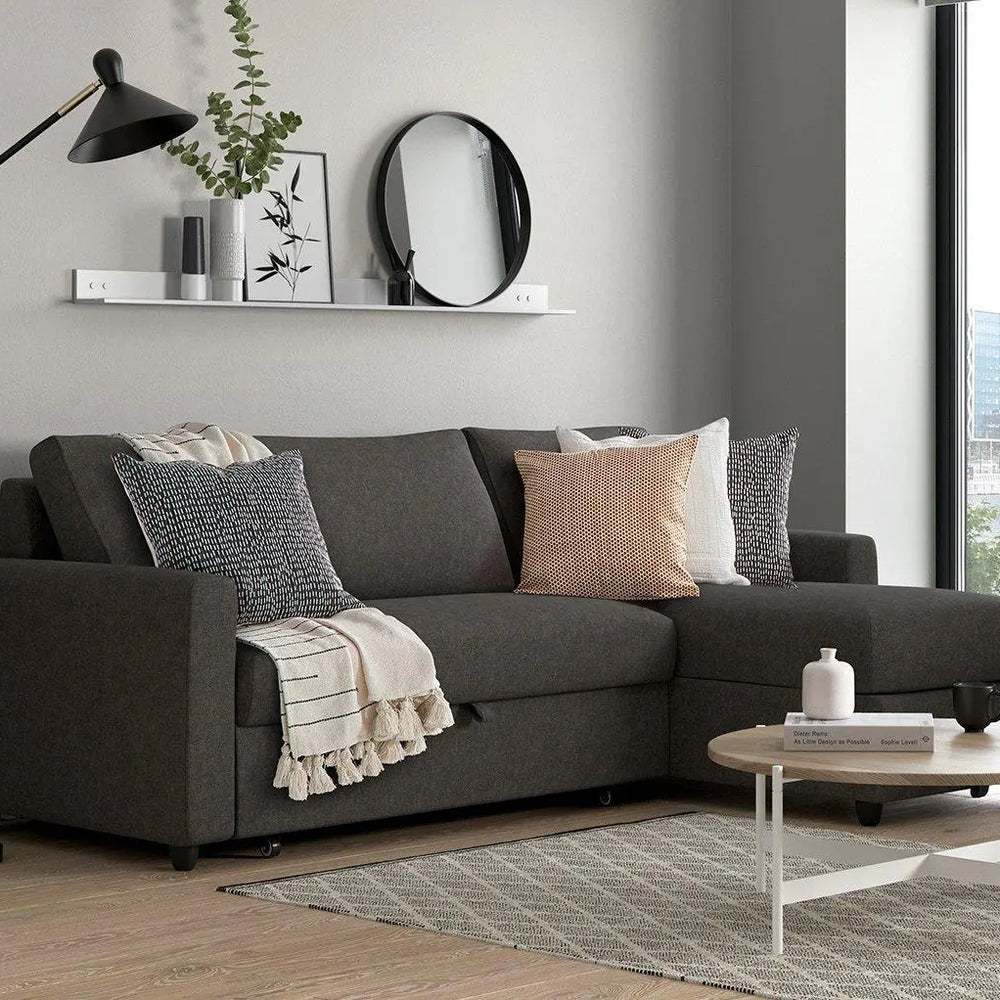 Limerick 3 Seat Corner Sofa Bed - Smoke - Grey Dreams