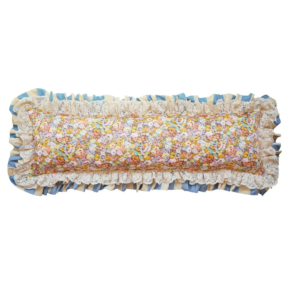 Limited Edition Ruffle Bolster Lumbar Cushion Made With Liberty Fabric THORPE Coco & Wolf