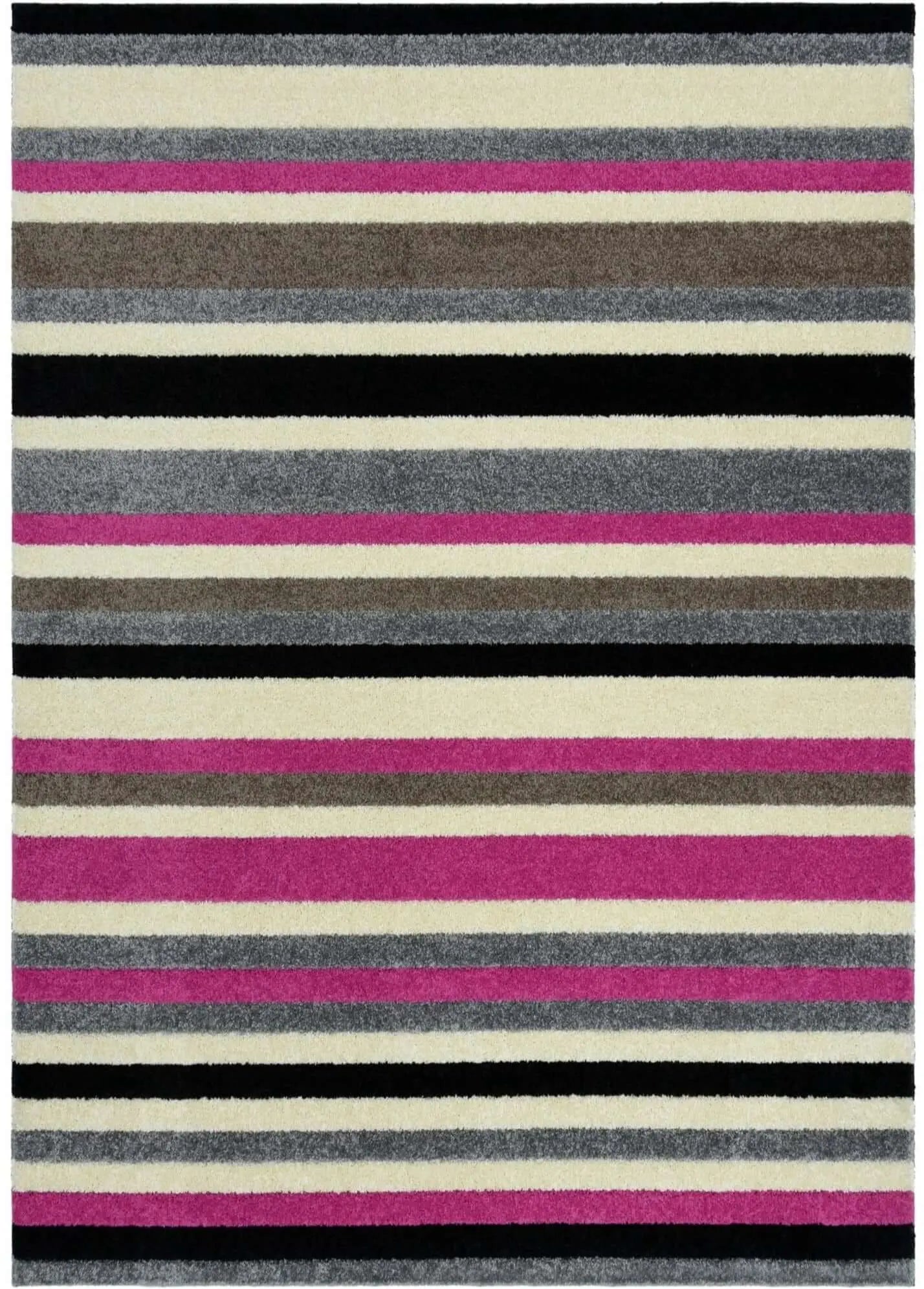 Linea Striped Pink Washable Rug The Rugs