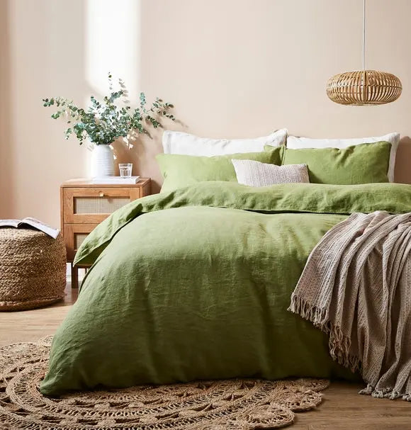 Linen Duvet Cover and Pillowcase Set Dunelm