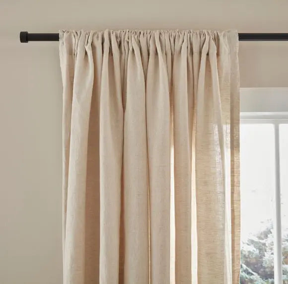 Linen Slot Top Curtains Dunelm