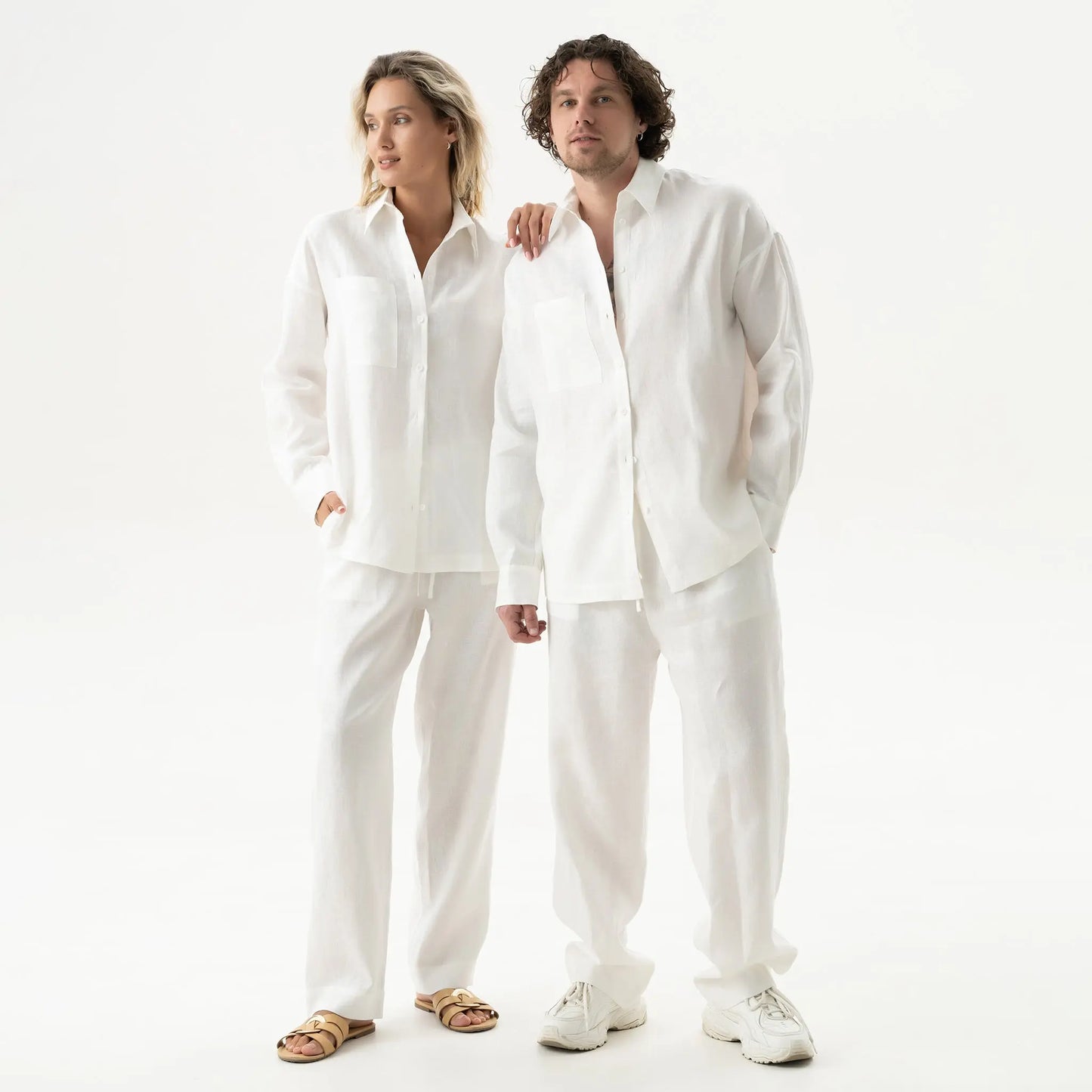 Linen Spirit Pants White NOKAYA