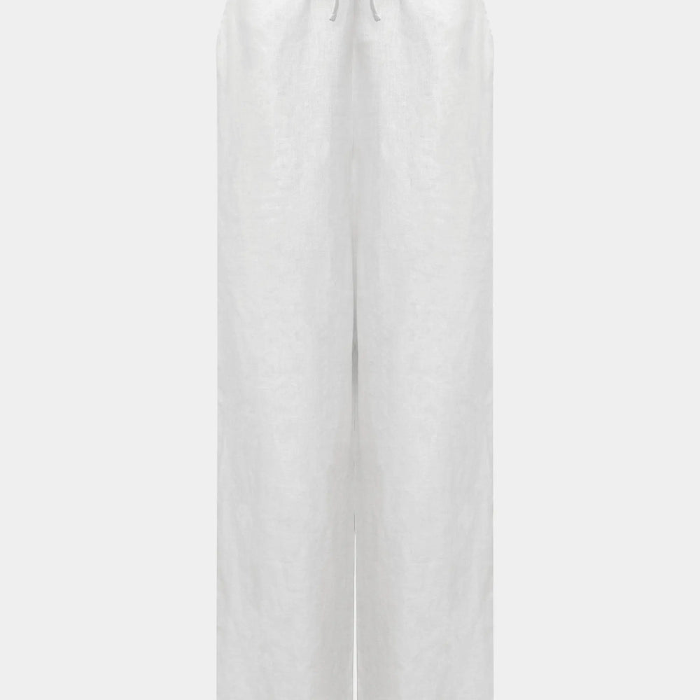 Linen Spirit Pants White NOKAYA
